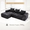 Doppelsofa m. Federbett, 1 Kissen, Wohnzimmer/Schlafzimmer, Hellgrau Bild 4