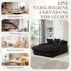 Schlafsofa Chaiselongue Loungesofa Polstersofa, inkl. Kissen, Cordbezug, Stoff, schwarz Bild 5
