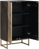 vidaXL Highboard Messing 53,5 x 30 x 95 cm 42020074 Bild 2