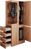 Kleiderschrank 70x40x170 cm mit 1 Tür, 4 Schubladen und offenem Hängebereich – Natural Wood, platzsparendes Design Bild 5