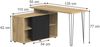 Schreibtisch Notivo Schwarz 135 x 55 cm mit Aktenschrank Vicco Bild 2