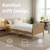 Komfortbett 90x200 mit Lattenrost Seniorenbett Höhenverstellbar Holzbett Eiche Einzelbett Hohes Bett Bettgestell Bild 4