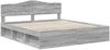 vidaXL Bettrahmen Graues Sonoma 200 x 200 cm Massives Kiefernholz 3412858 Bild 4