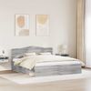 vidaXL Bettrahmen Graues Sonoma 200 x 200 cm Massives Kiefernholz 3412858 Bild 3
