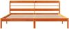 vidaXL Bettgestell mit Kopfteil ohne Matratze Wachsbraun 200x200 cm 3306563 Bild 4