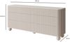 Selsey 'Arvello' Kommode mit 6 Schubladen, gerillt auf Kugelfüßen, greige, ca. 83 x 168 x 38 cm Bild 5
