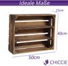 CHICCIE Holzkiste Holzregal Schmalhanz 50x40x15cm - Geflammt 2x langes Regal (1 St) Bild 5