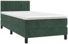 vidaXL Boxspringbett mit Matratze & LED Dunkelgrün 90x190 cm Samt 3134498 Bild 3