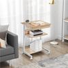 Yaheetech Schreibtisch Computertisch Büromöbel PC Tisch Bürotisch Arbeitstisch aus Holz und Stahl mit Ablage und Schublade 79 x 56 x 51 cm Bild 4