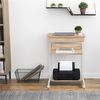 Yaheetech Schreibtisch Computertisch Büromöbel PC Tisch Bürotisch Arbeitstisch aus Holz und Stahl mit Ablage und Schublade 79 x 56 x 51 cm Bild 2