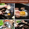 Burgerhaube 2er Set - je 17,5 x 8,5 cm - Grillhaube, Schmelzglocke, Burger-Cover, aus hochwertigem Edelstahl Bild 3