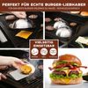 Burgerhaube 2er Set - je 17,5 x 8,5 cm - Grillhaube, Schmelzglocke, Burger-Cover, aus hochwertigem Edelstahl Bild 4