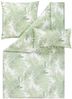 Estella Mako-Satin Bettwäsche 155x220 Belara grün Farn Blätter weiß 7971-530 Bild 2
