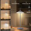ZMH Kabellose Tischlampe, Akku, wiederaufladbare Nachttischlampe – 2er-Set, LED-Tischlampe, 1800 mAh, wiederaufladbar, Touch-dimmbar, schwarz, moderne Außenlampe, IP44, wasserdicht, USB Bild 3