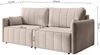Selsey 'Louisos ' 3-Sitzer Schlafsofa in Samt mit schwarzen Beinen, Creme Bild 5