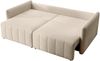 Selsey 'Louisos ' 3-Sitzer Schlafsofa in Samt mit schwarzen Beinen, Creme Bild 4