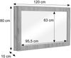 Spiegel HWC-P42, Wandspiegel Garderobenspiegel Flurspiegel, MDF Glas 80x120x10cm ~ Walnuss-Optik Bild 3