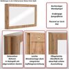 Spiegel HWC-P42, Wandspiegel Garderobenspiegel Flurspiegel, MDF Glas 80x120x10cm ~ Walnuss-Optik Bild 2