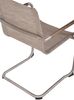 Gartenstuhl 4er Set CARIN Edelstahl Kunststoff Sandbraun | Freischwinger Wetterfest Gartenstühle Outdoor Essstühle Bild 3
