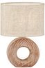Fischer & Honsel 50609 Tischleuchte Hanke holzfarben Leinen sand 31cm Bild 2