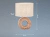 Fischer & Honsel 50609 Tischleuchte Hanke holzfarben Leinen sand 31cm Bild 4