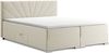 MEBLINI Boxspringbett JOHN 140x200 cm mit Bettkasten - H3P/Beige Samt Polsterbett - Doppelbett mit Topper & Taschenfederkern-Matratze Bild 2