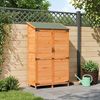 vidaXL Gartenschuppen Braun 106,5 x 56 x 176 cm Massivholz aus Fichte 42033451 Bild 3