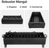 BIG-PAN Grillbesteck-Set Klappbarer Grill 90 cm 14 Spießen Grillfächer BBQ Bild 4