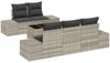 vidaXL Gartensofa-set 6 pcs Hellgrau und Dunkelgrau Poly-Rattan 3355611 Bild 2