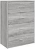 vidaXL Sideboards 2 Stk. Grau Sonoma 60x31x84 cm Holzwerkstoff 3276586 Bild 4