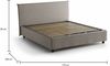 Dmora Ashlee Doppelbett, Bettkasten mit Stoffbezug, 100 % Made in Italy, Öffnung vorne, geeignet für Matratze 160 x 190 cm, Taupe Bild 3