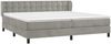 Doppelbett, Polsterbett mit Matratze Samt Hellgrau 200x200 cm Bild 3