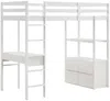 Vente-unique - KALIZI Bett Holz, Platte Weiß - B 100 cm x H 173 cm x L 196 cm Bild 2