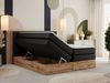 Boxspringbett, Doppelbett mit zwei 7 Härtezonen Multipocket-Matratzen, Bettkästen, Eiche Wotan Holzrahmen, Polsterbett mit Topper-Matratze - ALBERO 1 KING - 200 x 200 cm - Schwarz Kunstleder - H3 Bild 3
