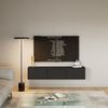 Selsey 'Framme' hängendes TV-Board mit drei Klappen, Schwarz, 150 cm Bild 2