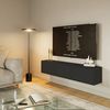 Selsey 'Framme' hängendes TV-Board mit drei Klappen, Schwarz, 150 cm Bild 3
