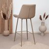 Bronx71 Barhocker Maud recycelter Stoff 74 cm taupe Bild 3