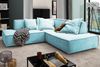 KAWOLA Sofa SAMU Ecksofa Stoff hellblau Recamiere rechts 72 x 224 x 226 cm Bild 2