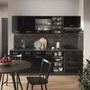 Küchenzeile R-Line Schwarz Hochglanz/Anthrazit 240 cm ohne Arbeitsplatte Vicco Bild 4