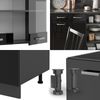 Küchenzeile R-Line Schwarz Hochglanz/Anthrazit 240 cm ohne Arbeitsplatte Vicco Bild 5