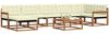 vidaXL Outdoor-Sofagarnitur 22 pcs Natur und Creme Massivholz Akazie 3369689 Bild 3