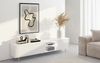 Selsey 'Bello' TV-Lowboard mit Lamellenfronten und LED, Weiß / Gold, ca, 44 x 175 x 31 cm Bild 3