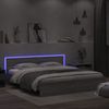 vidaXL Bettgestell mit Kopfteil und LED-Beleuchtung Grau Sonoma 3207586 Bild 4