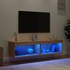 vidaXL TV-Schränke mit LED-Leuchten 2 Stk. Sonoma-Eiche 60x30x30 cm 837132 Bild 3