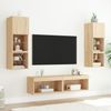 vidaXL TV-Schränke mit LED-Leuchten 2 Stk. Sonoma-Eiche 60x30x30 cm 837132 Bild 4