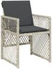 vidaXL 9-tlg. Garten-Essgruppe mit Kissen Hellgrau Poly Rattan 3210779 Bild 4