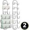 mDesign Handtuchhalter Handtuchablage Badzubehör 2er Set Metall Dunkelgrau Bild 4