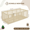 Crazy Pine 'Crazy John' Kinderbett mit hohem Rausfallschutz 73 cm, Holz, Natur, 90x180 cm Bild 2