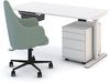 ASSMANN Rollcontainer Pontis mit Metallfront und 4 Schubladen Weiß 42x58x53cm Holz Bild 2