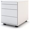 ASSMANN Rollcontainer Pontis mit Metallfront und 4 Schubladen Weiß 42x58x53cm Holz Bild 3